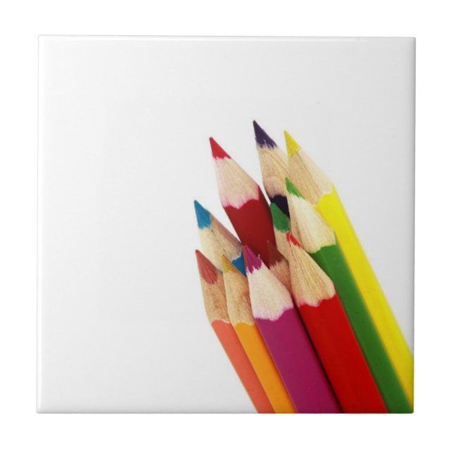 Kolored Pencils Keramik Tile Fliese (Vorderseite)