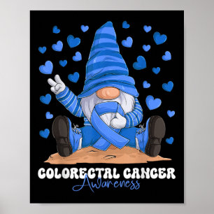 Kolorektalkarzinom Aufklärungsmonat Blauer Band Poster