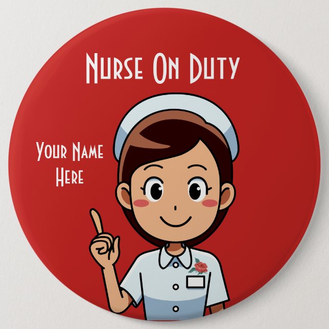 Kolossal der Krankenschwester am Arbeitsplatz, 18  Button (Vorderseite)