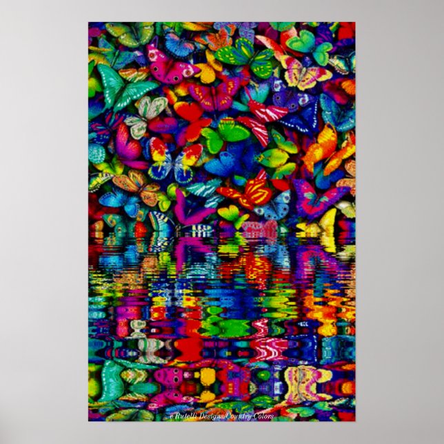 KOLOSSAL POSTER DRUCK - WASSERSCHALTFLÄDEN - KUNST (Vorne)