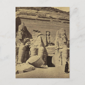 Kolossale Figuren, der große Tempel in Abu Sunbul Postkarte