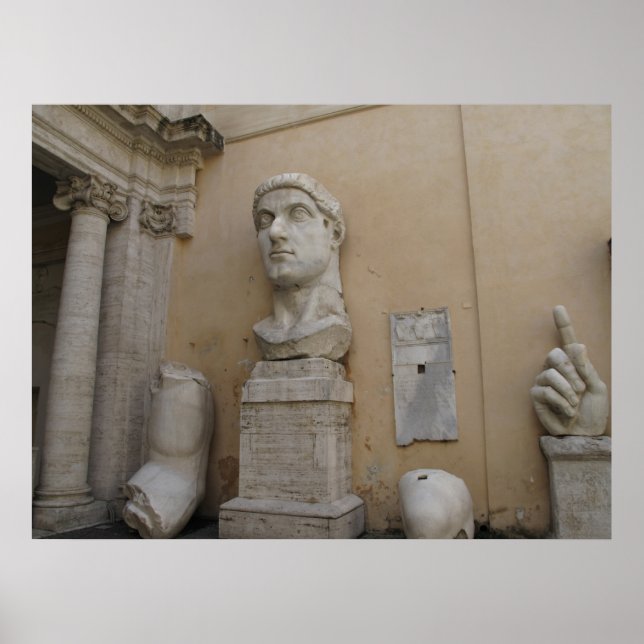 Kolossalstatue Constantine, Rom, 315-220 Poster (Vorne)
