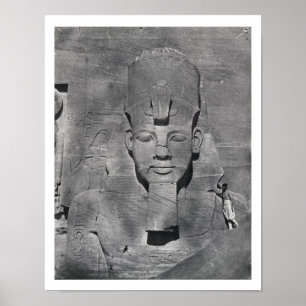Kolossalstatue von Ramesses II in Abu Simbel, 1850 Poster
