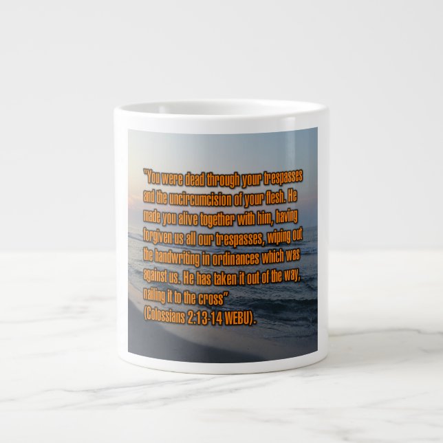 Kolosser 2:13-14 WEBU Tasse (Vorderseite)