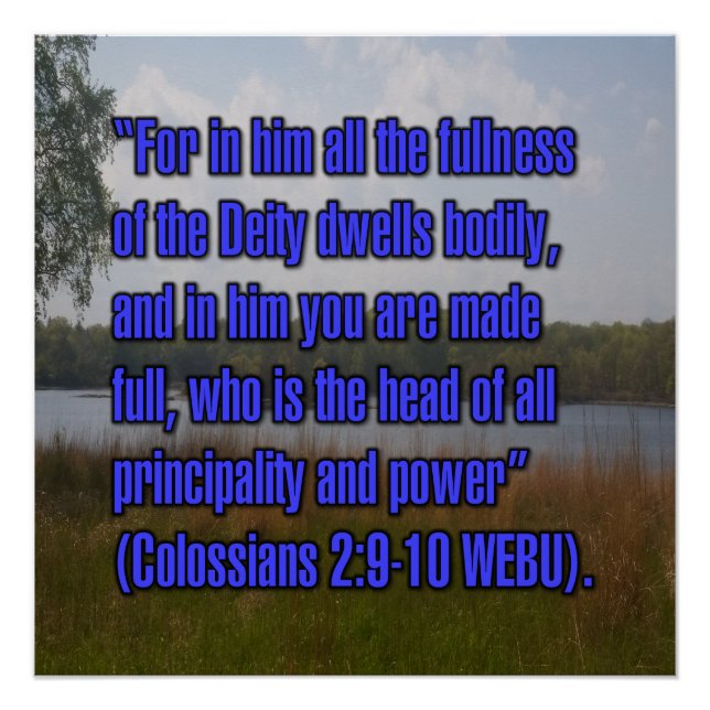 Kolosser 2:9-10 WEBU Poster (Vorderseite)