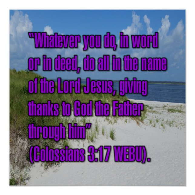 Kolosser 3:17 WEBU Poster (Vorderseite)