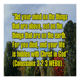 Kolosser 3:2-3 WEBU Poster