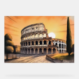 Kolosseum alte römische Amphitheater während des g Acrylschild