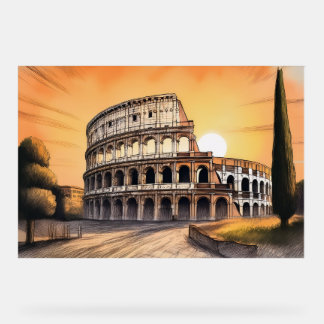 Kolosseum alte römische Amphitheater während des g Acrylschild