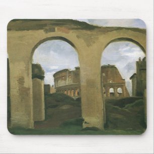 Kolosseum durch die Arkaden in Rom, Italien gesehe Mousepad
