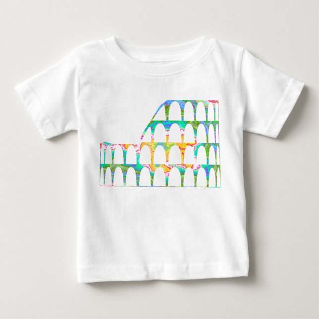 Kolosseum - Farbtextur Baby T-shirt (Vorderseite)