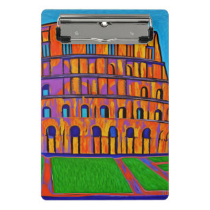 Kolosseum Pop Kunstmalerei Mini Klemmbrett
