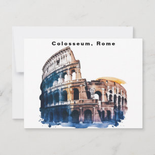 Kolosseum Rom Italien Aquarell Postkarte
