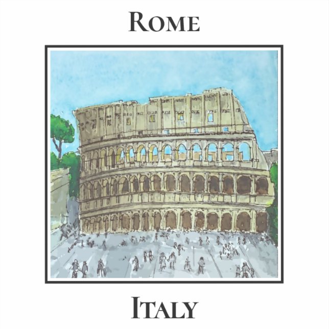 Kolosseum, Rom Italien Aufkleber (Vorderseite)
