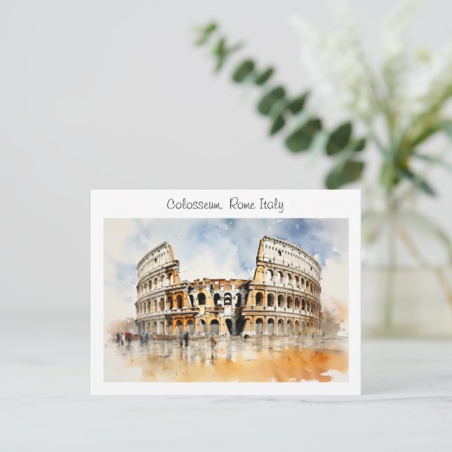 Kolosseum - Rom Italien Postkarte (Stehend Vorderseite)