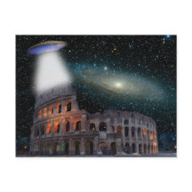 Kolosseum Rom Italien trifft Raum und UFO