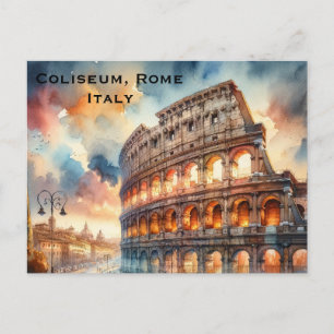 Kolosseum, Rom, Italien Vintage Reise Tourismus Ad Postkarte