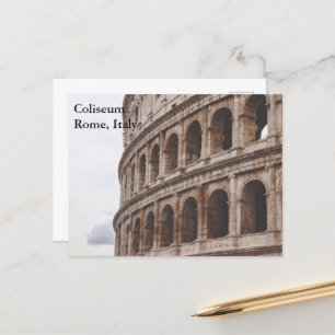 Kolosseum, Rom, Italien Vintage Reisen Tourismus h Postkarte