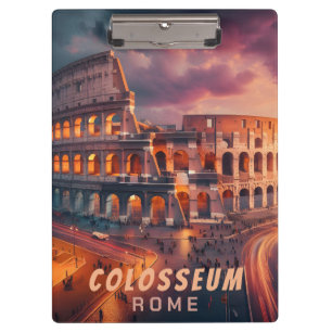 Kolosseum Rom Italien Vintage Travel Klemmbrett