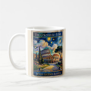 Kolosseum Rom Italien Wahrzeichen Retro Van Gogh K Kaffeetasse