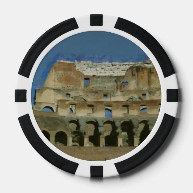 Kolosseum, Rom Pokerchips (Vorderseite)