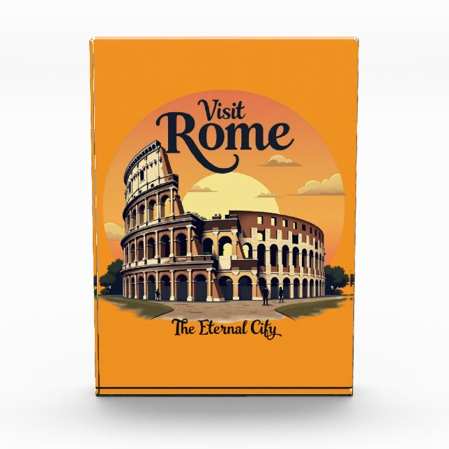 Kolosseum Rom Vintages Design Fotoblock (Vorderseite)