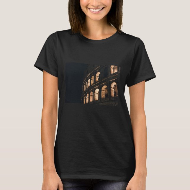 Kolosseum, Romantik, Kursivität, Reise, Europa, T-Shirt (Vorderseite)