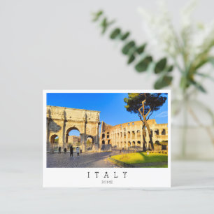 Kolosseum und Arch von Konstantin, Rom, Italien Postkarte