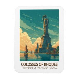 Kolosseum von Rhodos Sieben Weltwunder der Kunst Magnet