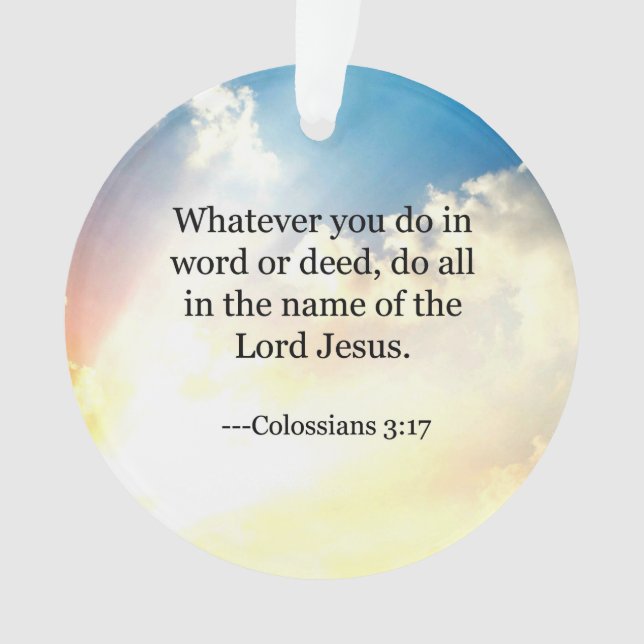 Kolossian 3:17, Christliche Bibelschrift, Ornament (Vorderseite)