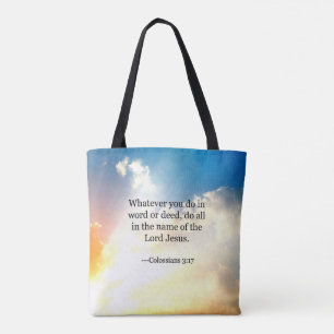 Kolossian 3:17, Christliche Bibelschrift Tasche