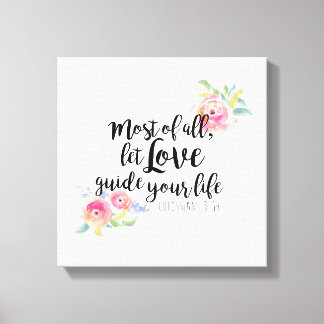 Kolossians 3:14 Canvas Print Leinwanddruck