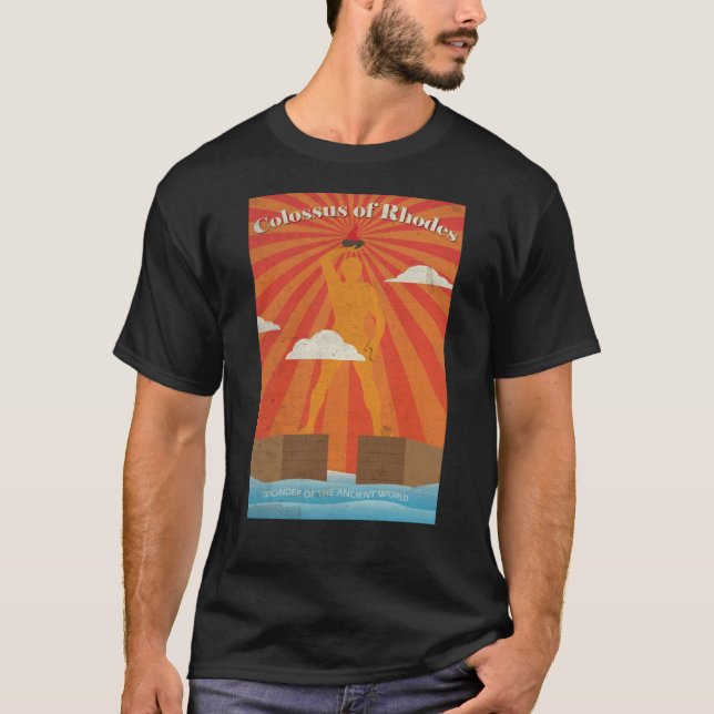 Kolossus von Rhodos, das alte Wunder T-Shirt (Vorderseite)