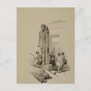 Kolossus vor dem Tempel von Wady Sabona Postkarte