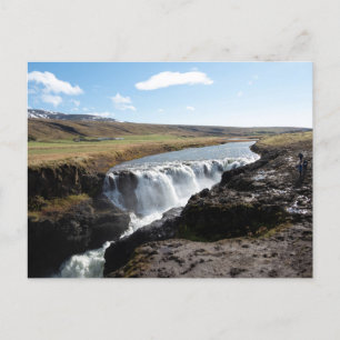 Kolufossar Falls, Island Postkarte