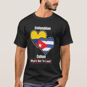 Kolumbianisch Kubanisches Herz Flaggen Was gibt es T-Shirt