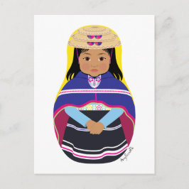 Kolumbianisch, Misak oder Guambiana Matryoshka Pos Postkarte