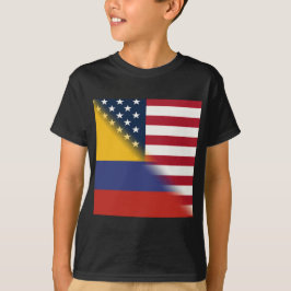 kolumbianische amerikanische Flagge | Hälfte Kolum T-Shirt