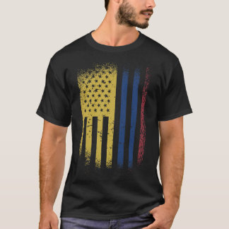 Kolumbianische amerikanische Flagge USA Kolumbien T-Shirt