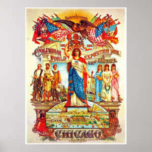 Kolumbianische Ausstellung - Druck Poster