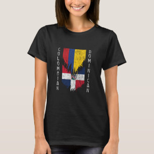 Kolumbianische Dominikanische Flaggen gerissen Kol T-Shirt