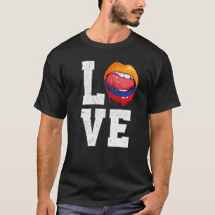 kolumbianische Fahne Fan Liebe kolumbianische Fahn T-Shirt