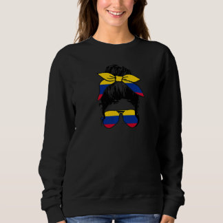 Kolumbianische Fahne Pride Girl Hispanic Sweatshirt