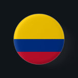 kolumbianische Flagge Button<br><div class="desc">Patriotische Flagge von Kolumbien.</div>