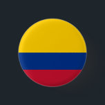 kolumbianische Flagge Button<br><div class="desc">Patriotische Flagge von Kolumbien.</div>