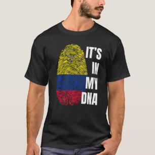 Kolumbianische Flagge Dna Fingerprint Kolumbien T-Shirt