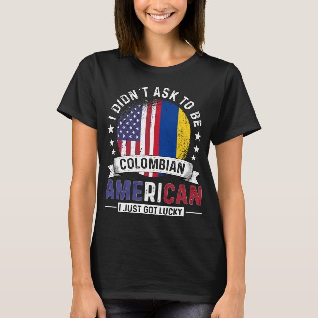 Kolumbianische Flagge - Fahne mit kolumbianischer  T-Shirt (Vorderseite)