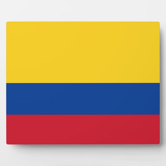 kolumbianische Flagge Fotoplatte (Vorderseite)