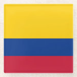 kolumbianische Flagge Glasuntersetzer<br><div class="desc">Patriotische Flagge von Kolumbien.</div>