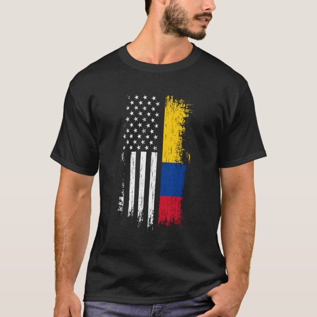 Kolumbianische Flagge Hoodie - Stolz Kolumbien USA T-Shirt (Vorderseite)